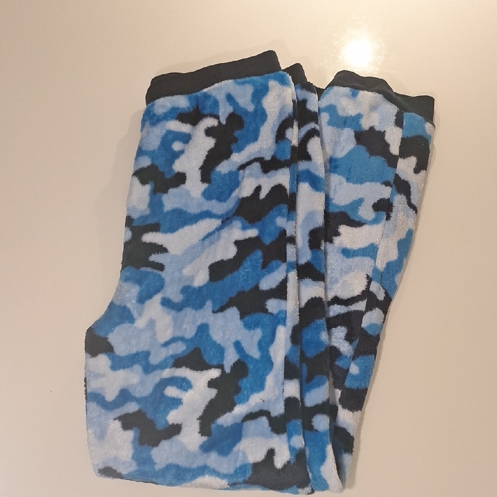 Lands' End Blue Camo Kids Pajama Bottoms